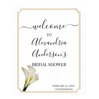 Calla Lily Greenery Bridal Shower Welcome Sign