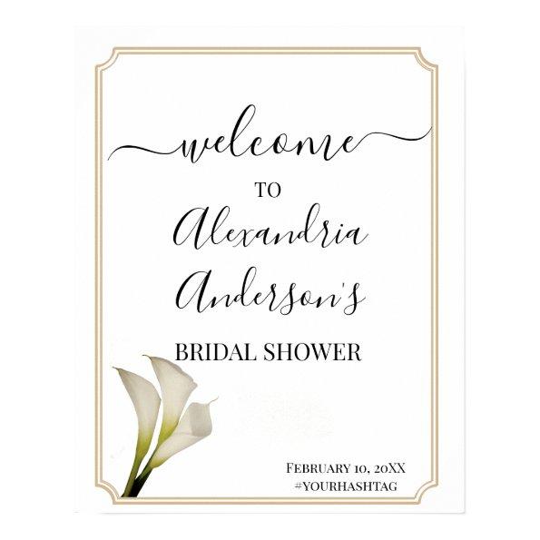 Calla Lily Greenery  Welcome Sign