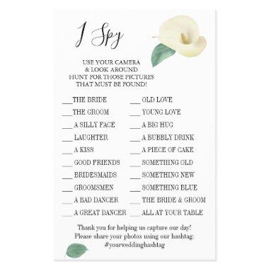Calla Lily I spy wedding reception game  Flyer