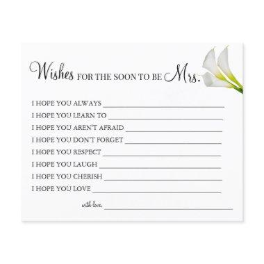 Calla Lily Wishes for the Soon to be Mrs  Flyer