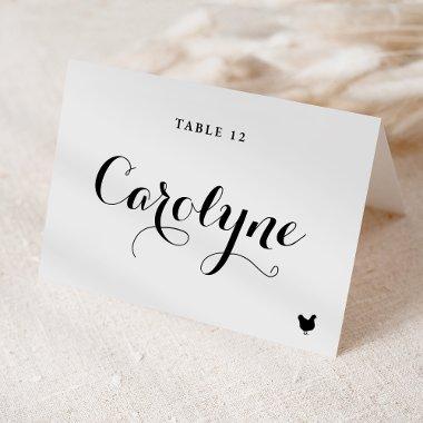 Calligraphy Chicken Meal Choice Wedding Place