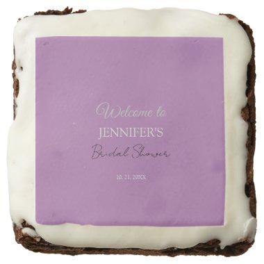 Calligraphy Elegant Lavender Welcome  Brownie