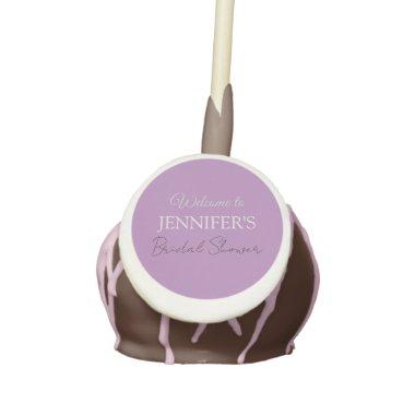 Calligraphy Elegant Lavender Welcome  Cake Pops