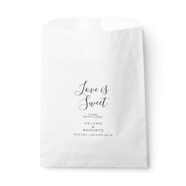 Calligraphy Formal Love is Sweet Wedding Favor Bag