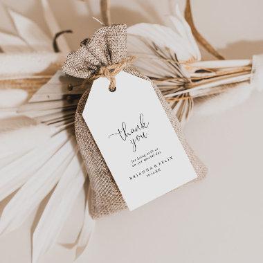 Calligraphy Love Fancy Script Wedding Thank You Gift Tags