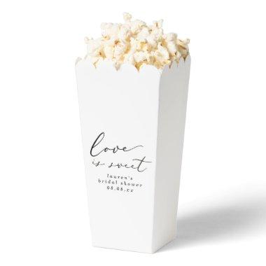 Calligraphy Love is Sweet  Popcorn Favor Boxes