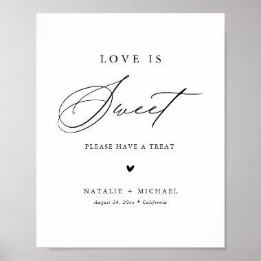 Calligraphy Love Is Sweet Dessert Table Bar Sign