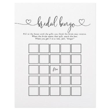 Calligraphy Love Script Bridal Bingo Game