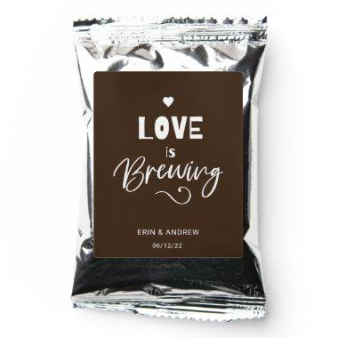 Calligraphy Minimalist Love is Brewing Wedding Coffee Drink Mix
