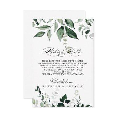 Calligraphy Minimalist Wedding Wishing Well  Enclosure Invitations