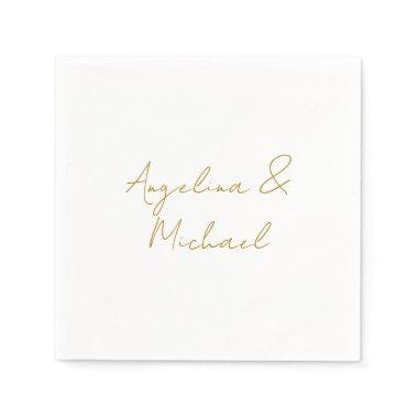 Calligraphy Professional Elegant Gold Color Napkins