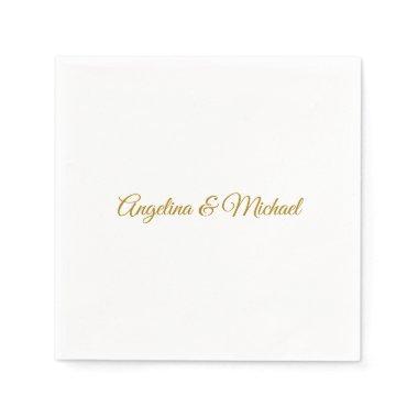 Calligraphy Professional Elegant Gold Color Napkins
