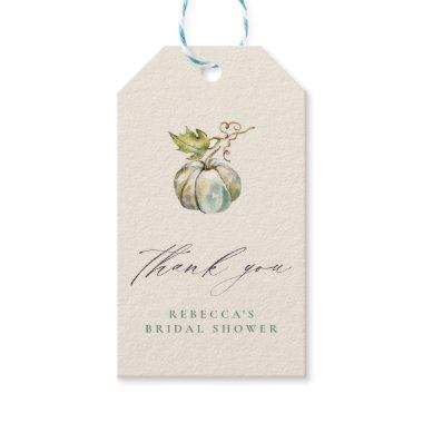 Calligraphy Pumpkin Bridal Shower Thank You Gift Tags