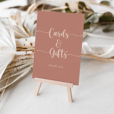 Calligraphy Terracotta Invitations and Gifts Sign