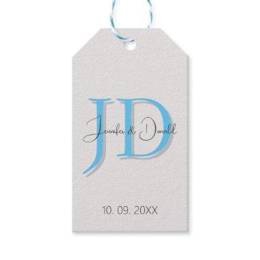 Calligraphy trendy classical script monogram gift tags