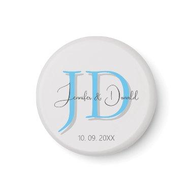 Calligraphy trendy classical script monogram magnet