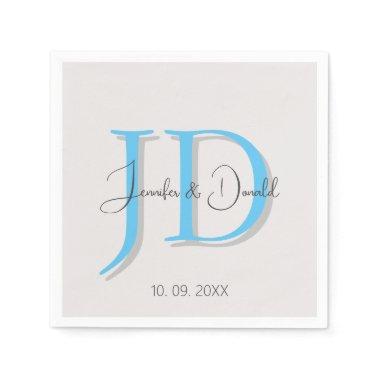 Calligraphy trendy classical script monogram napkins