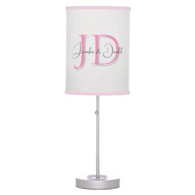 Calligraphy trendy classical script monogram table lamp