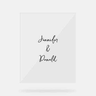 Calligraphy trendy classical script plain personal acrylic sign
