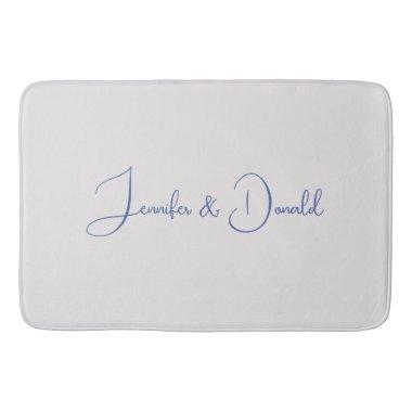 Calligraphy trendy classical script plain personal bath mat