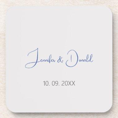 Calligraphy trendy classical script plain personal beverage coaster