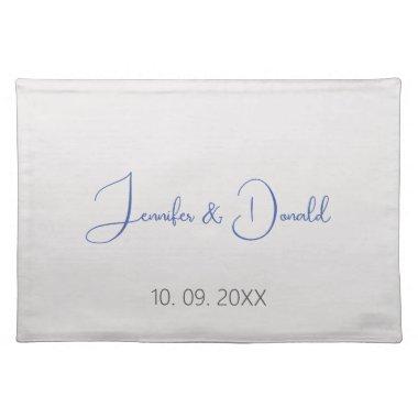 Calligraphy trendy classical script plain personal cloth placemat