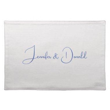 Calligraphy trendy classical script plain personal cloth placemat