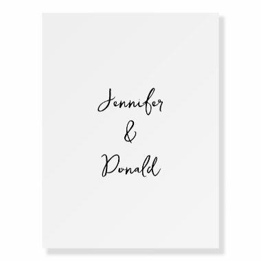 Calligraphy trendy classical script plain personal foam board