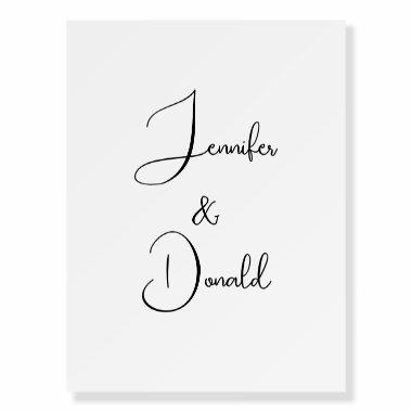 Calligraphy trendy classical script plain personal foam board