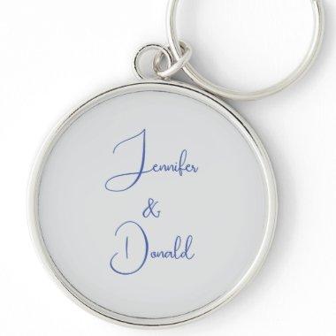 Calligraphy trendy classical script plain personal keychain