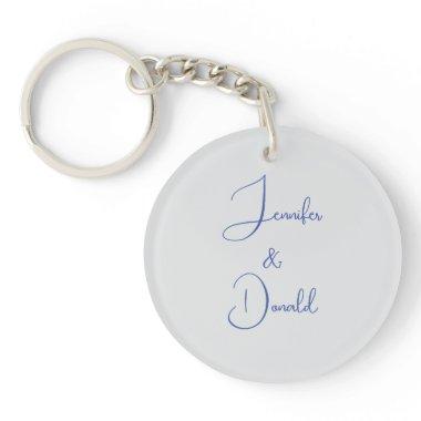 Calligraphy trendy classical script plain personal keychain