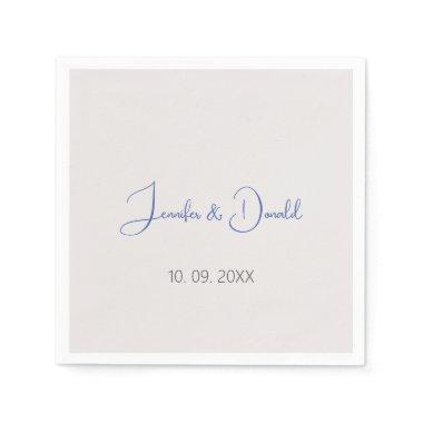 Calligraphy trendy classical script plain personal napkins
