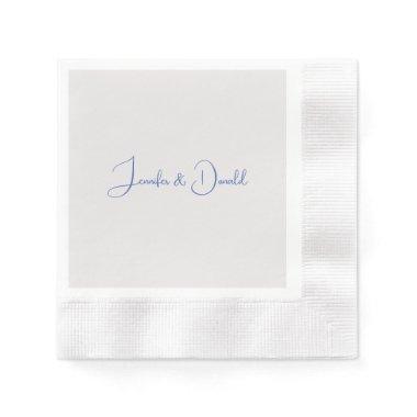 Calligraphy trendy classical script plain personal napkins