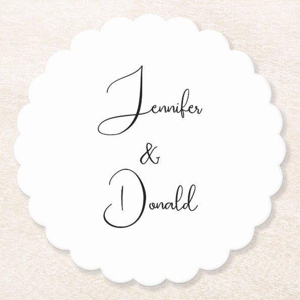 Calligraphy trendy classical script plain personal paper coaster
