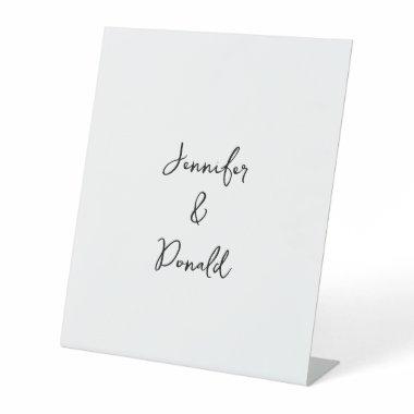 Calligraphy trendy classical script plain personal pedestal sign