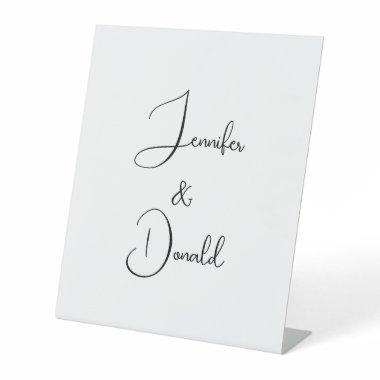 Calligraphy trendy classical script plain personal pedestal sign