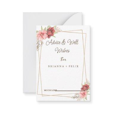 Calligraphy Wedding Well Wishes & Advice Card