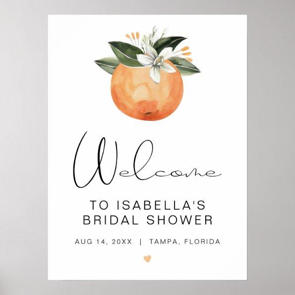 CALLIOPE Citrus Orange Clementine Bridal Shower Poster