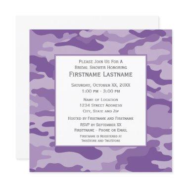 Camo Bridal Shower or Engagement Party Invitations