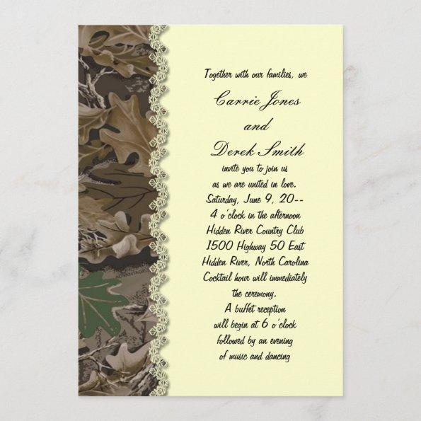 Camo Camouflage Wedding Invitations