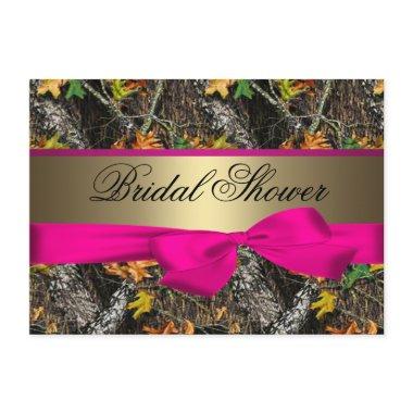 Camo & Hot Pink Bridal Shower Invitations