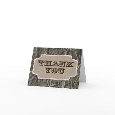 Camo Thank you note  Pink