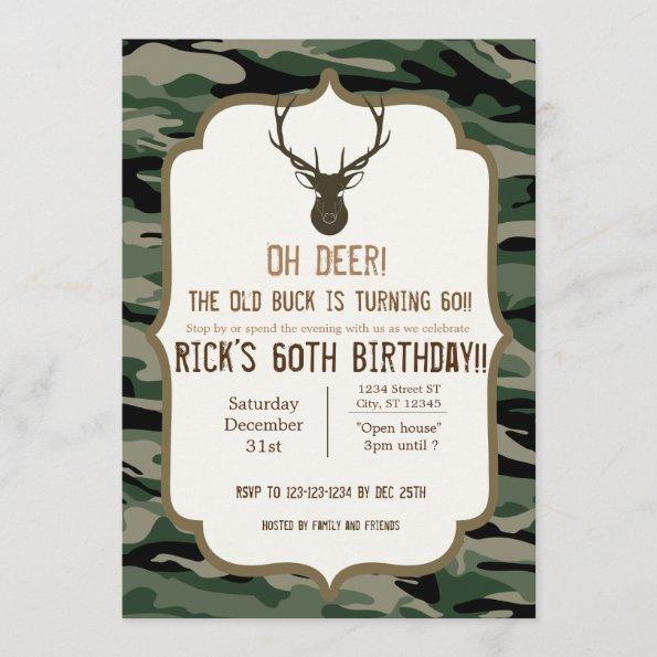 Camouflage - Oh Deer - The old buck is turning Invitations