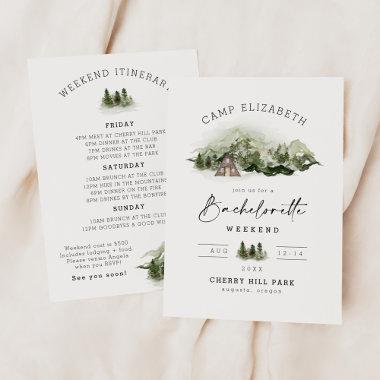 Camp Bachelorette In The Woods Weekend Invitations