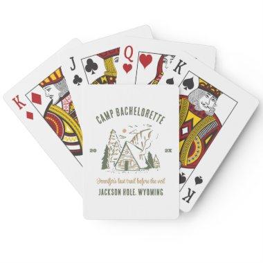 Camp Bachelorette Party Girls Camping Trip Custom Poker
