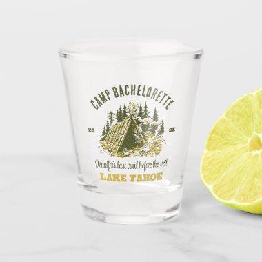 Camp Bachelorette Party Girls Camping Trip Custom Shot Glass