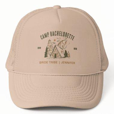 Camp Bachelorette Party Girls Camping Trip Custom Trucker Hat