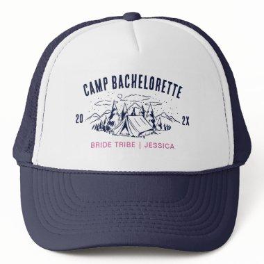 Camp Bachelorette Party Girls Trip Custom Camping Trucker Hat