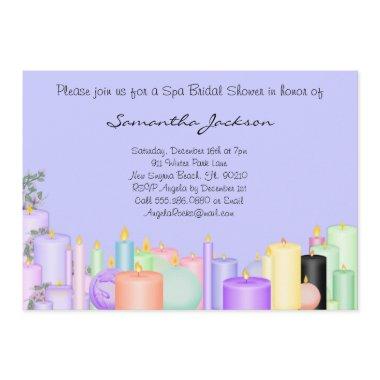 Candle Spa Bride Bridal Shower Invite