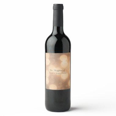 Candlelight Glow Elegant Bokeh Lights Wine Labels